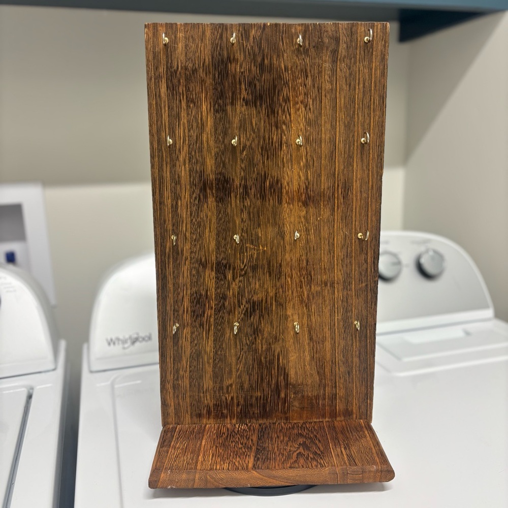 Wooden Jewelry Organizer with Hooks - Picture 3 of 6